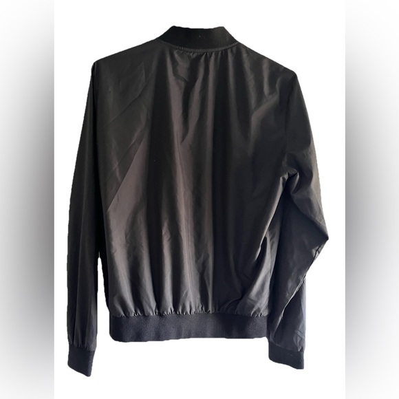 Brandy Melville Black Bomber Jacket O/S Snaps - Picture 2 of 5
